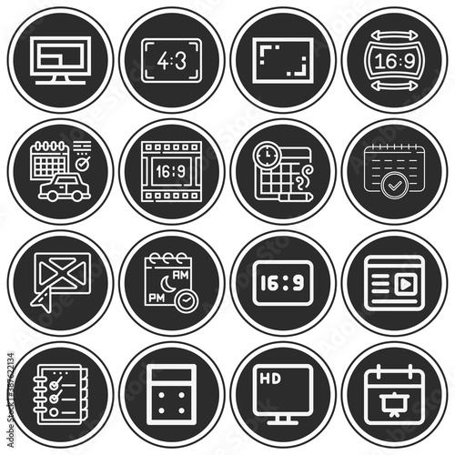 16 pack of constitutes  lineal web icons set
