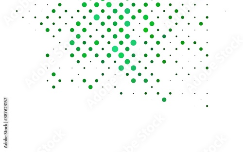 Light Green vector cover with spots.