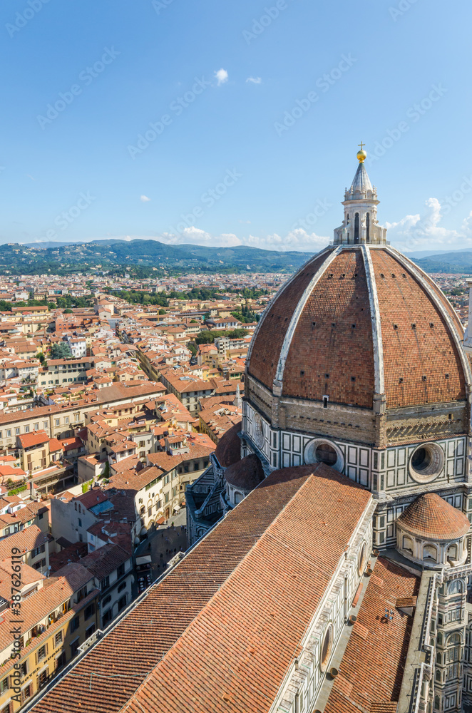 Florence Duomo. Basilica di Santa Maria del Fiore (Basilica of Saint Mary of the Flower) in Florence, Italy. Florence Duomo is one of main landmarks in Florence.