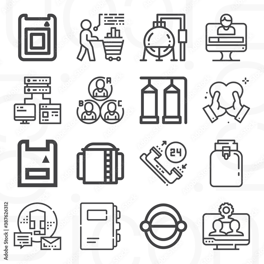 16 pack of retention lineal web icons set 16 pack of retention lineal web icons set