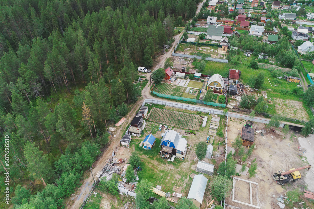 custom made wallpaper toronto digitalAerial Townscape of Suburban Village Cheremushki located in Northwestern Russia on the Kola Peninsula near the town Kandalaksha