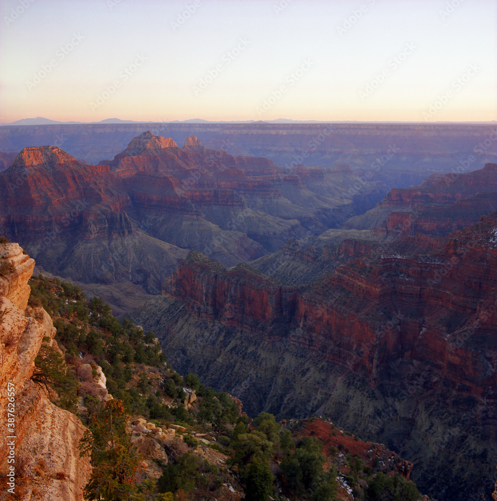 Sunset Views of the Grand Canyon from the North Rim
