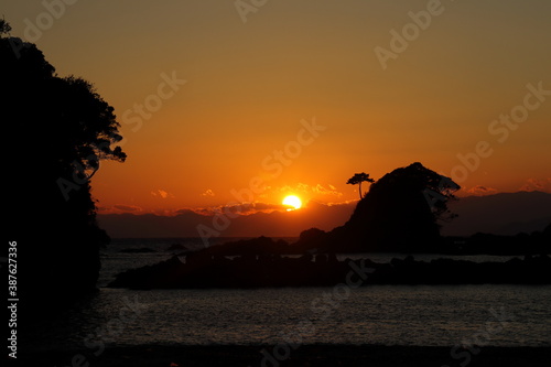 三重県伊勢志摩の夕焼け