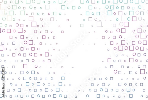 Light Multicolor, Rainbow vector cover with circles, cubes.