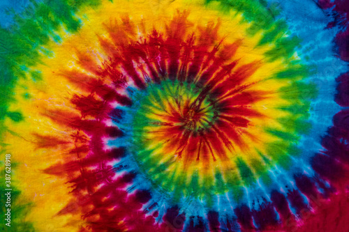 Tableau sur toile Fashionable Colorful Retro Abstract Psychedelic Tie Dye Swirl Design