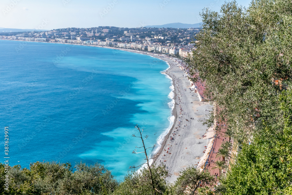 Panorama sur la baie des anges à Nice