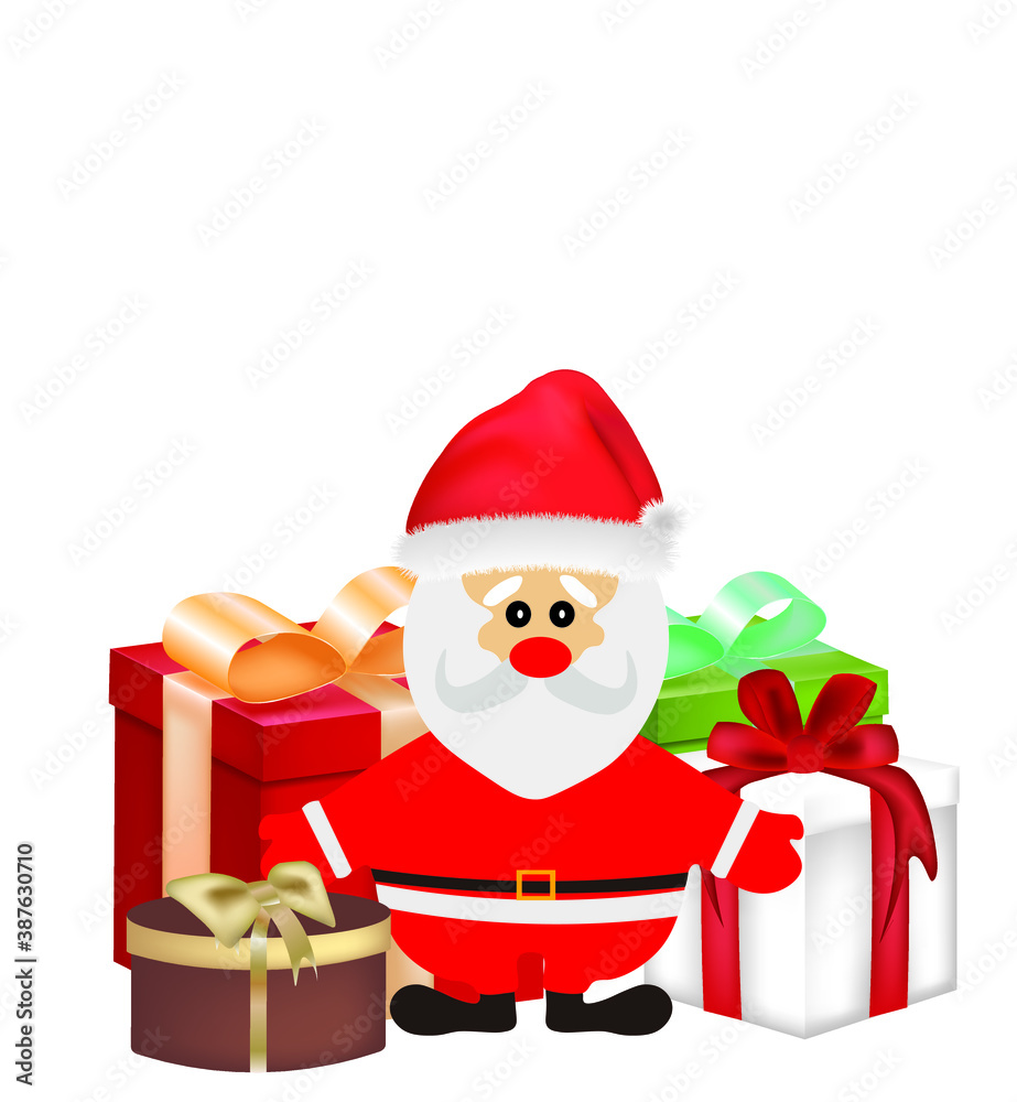 Santa Clause with presents. vector illustration Santa Clause with presents. vector illustration