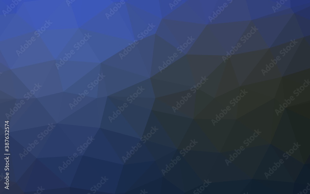 Dark BLUE vector shining triangular background. Dark BLUE vector shining triangular background.