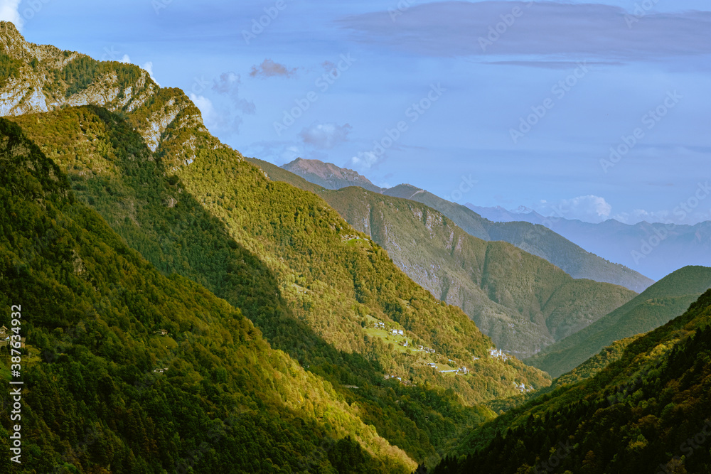 Obraz premium Autumn Landscape, Region Lago Maggiore, Ascona, Ticino, Switzerland