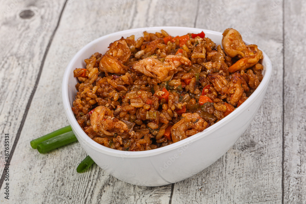 Asian style Fried rice with prawn Asian style Fried rice with prawn
