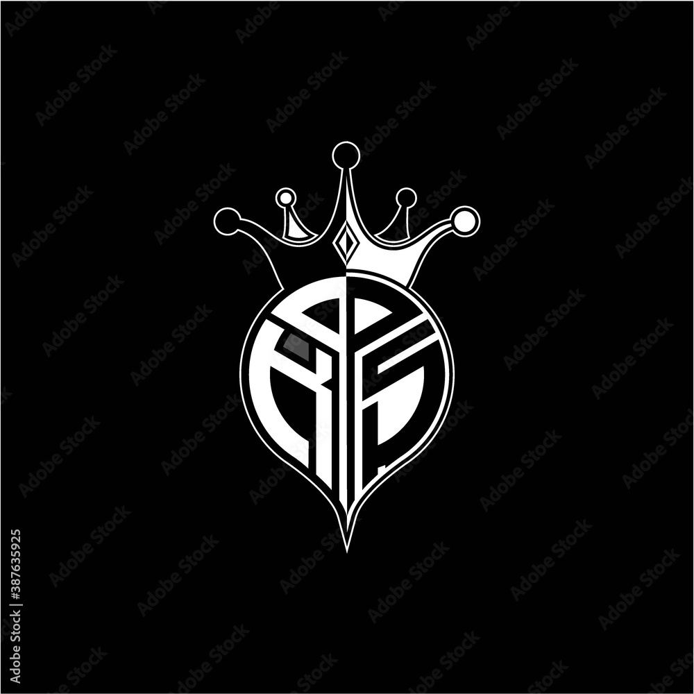 K S circle monogram logo emblem style with clown crown shape vector decoration K S circle monogram logo emblem style with clown crown shape vector decoration