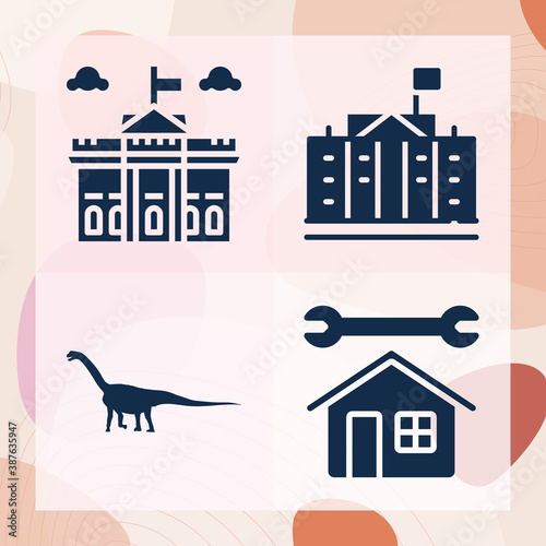 Simple set of entrance related filled icons