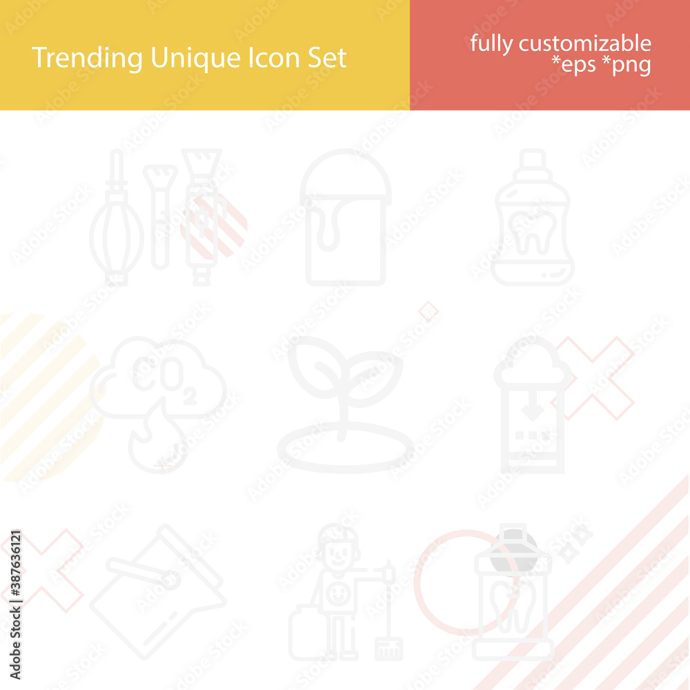 Simple set of garbage related lineal icons. Simple set of garbage related lineal icons.