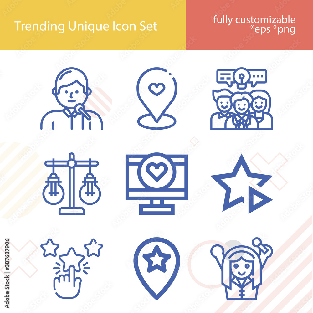 Simple set of popular related lineal icons. Simple set of popular related lineal icons.