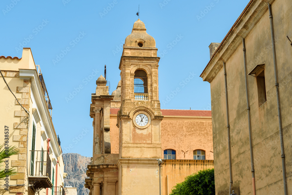 Saint Maria Santissima delle Grazie Church in Terrasini, province of Palermo, Sicily, Italy