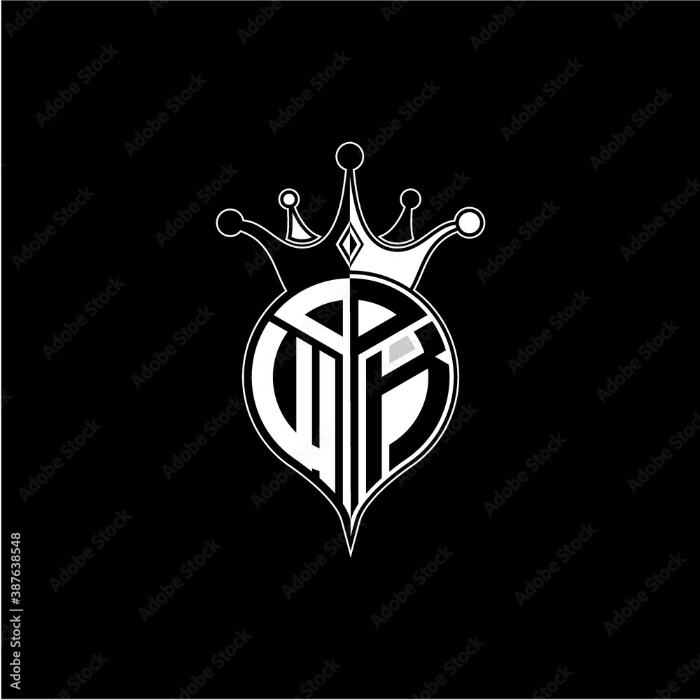 W K circle monogram logo emblem style with clown crown shape vector decoration W K circle monogram logo emblem style with clown crown shape vector decoration