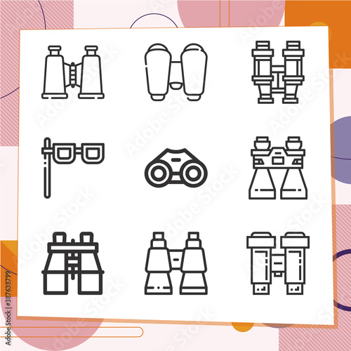 Simple set of 9 icons related to sind