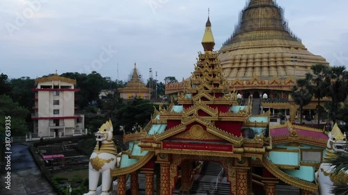 The Global Vipassana Pagoda is a Meditation Dome Hall with a capacity to seat around 8,000 Vipassana meditators near Gorai, North-west of Mumbai, Maharashtra, India. photo