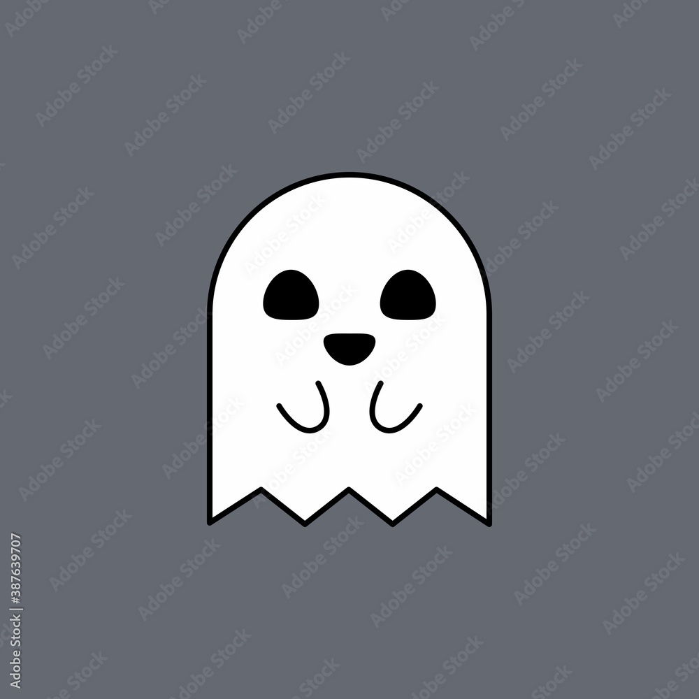 Halloween ghost, scary or cute cartoon spooky ghost, Halloween holiday. Halloween ghost, scary or cute cartoon spooky ghost, Halloween holiday.