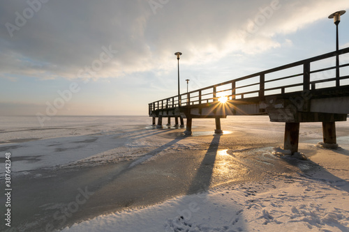 pier at sunset