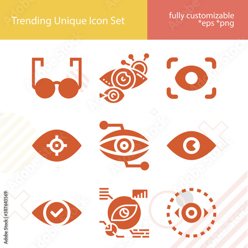 Simple set of ambition related filled icons.