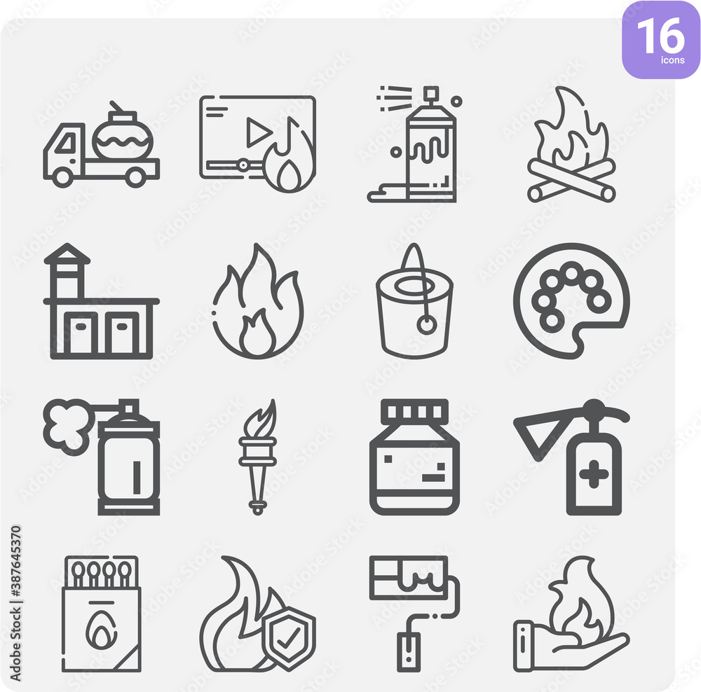 Simple set of create related lineal icons. Simple set of create related lineal icons.