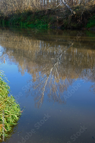 Fotografie, Obraz reflection in water - streams and whirlpools