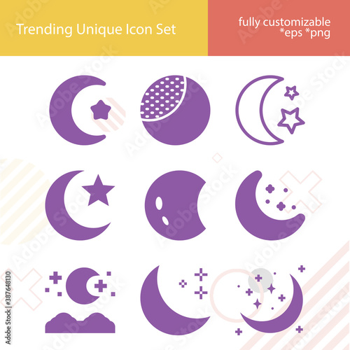 фотографія Simple set of apollo related filled icons.