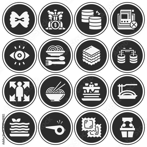 16 pack of statements  filled web icons set