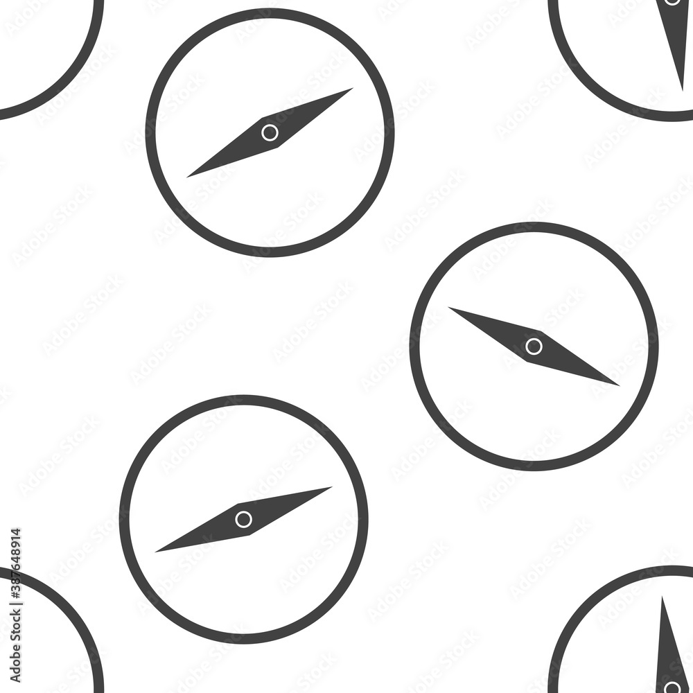 Vector icon of the compass. Illustration of a compass symbol for determining the sides of the world seamless pattern on a white background. Vector icon of the compass. Illustration of a compass symbol for determining the sides of the world seamless pattern on a white background.