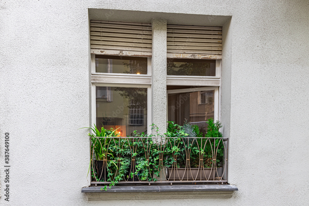 windows of a residential building in Berlin