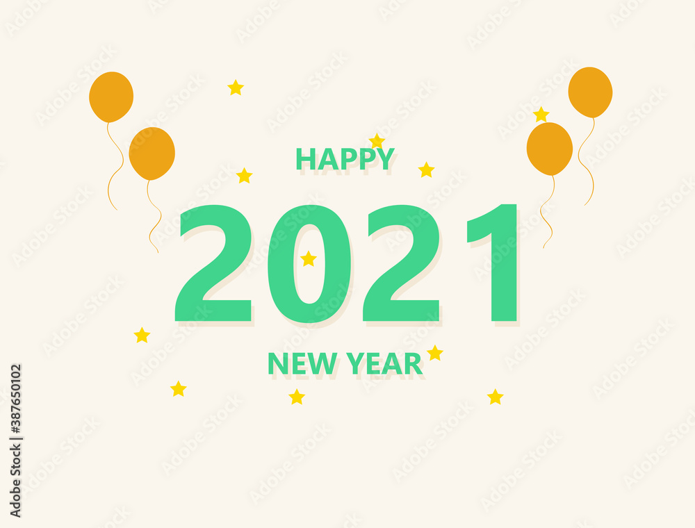 design to celebrate the approaching new year 2021