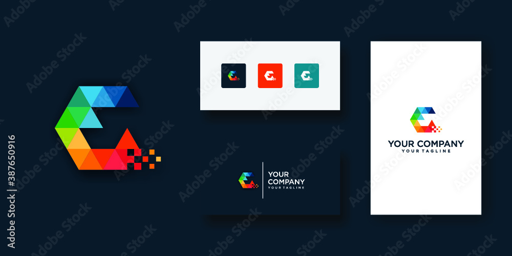 modern design template letter C modern design template letter C