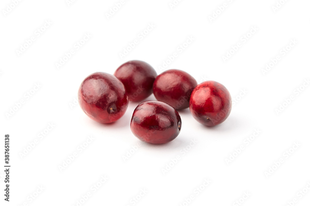 cranberries isolated on white