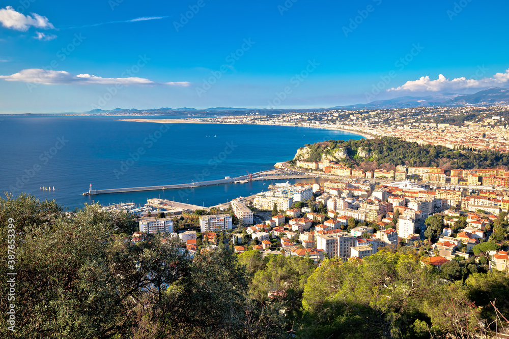 City of Nice waterfront panoramic view, French riviera