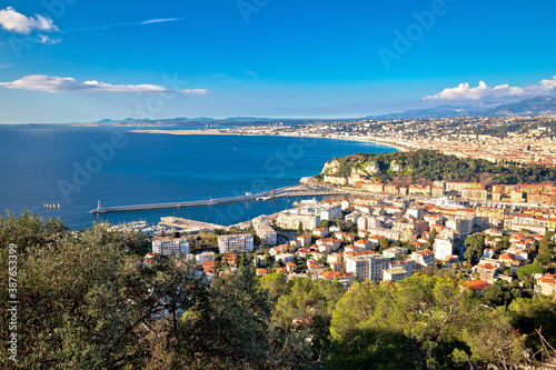 City of Nice waterfront panoramic view, French riviera