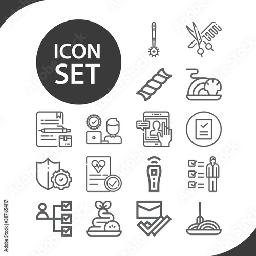 Simple set of sure related lineal icons.