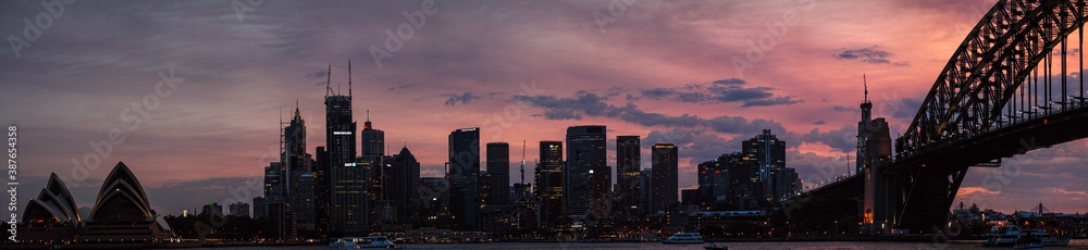 panoramic Sydney Harbour