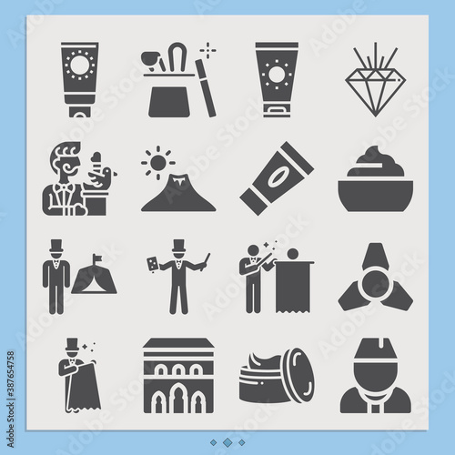 Simple set of put on related filled icons.