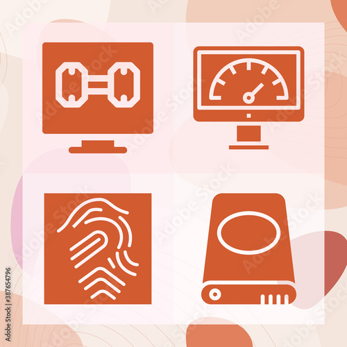 Simple set of canal related filled icons