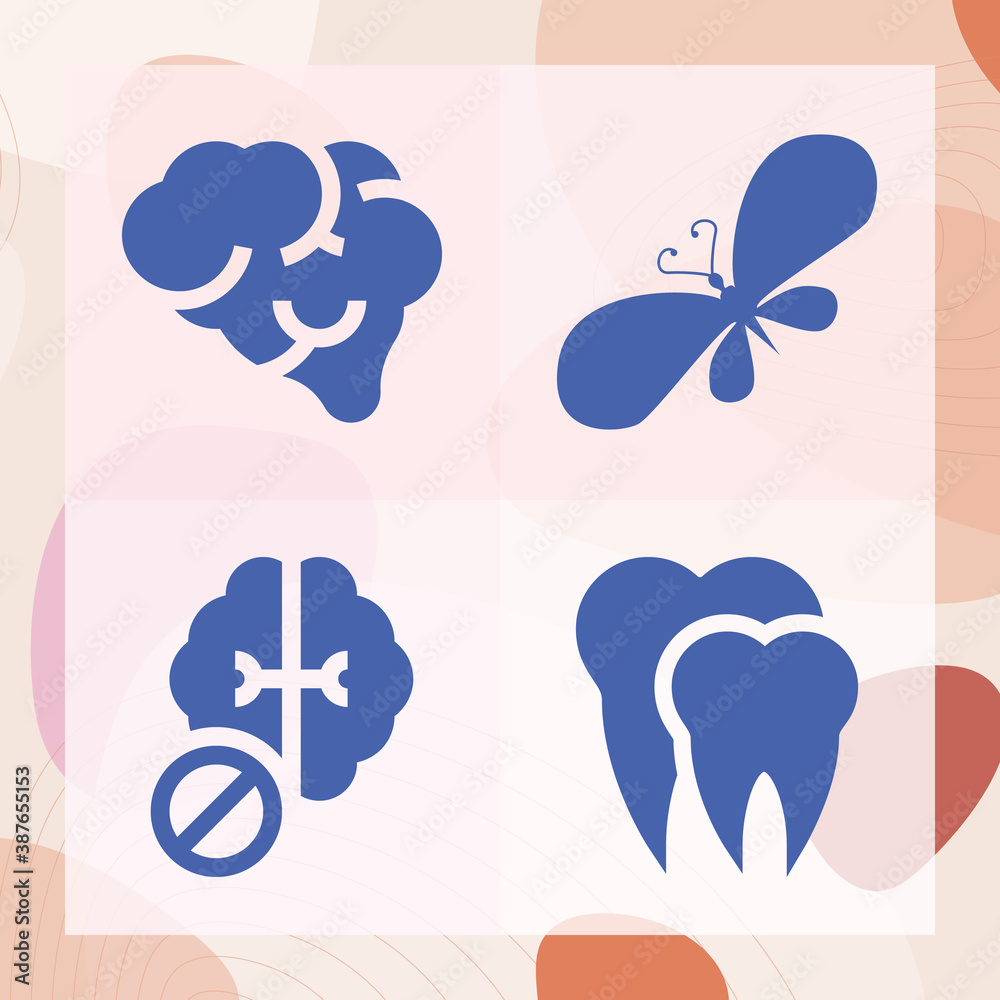 Obraz premium Simple set of anterior related filled icons