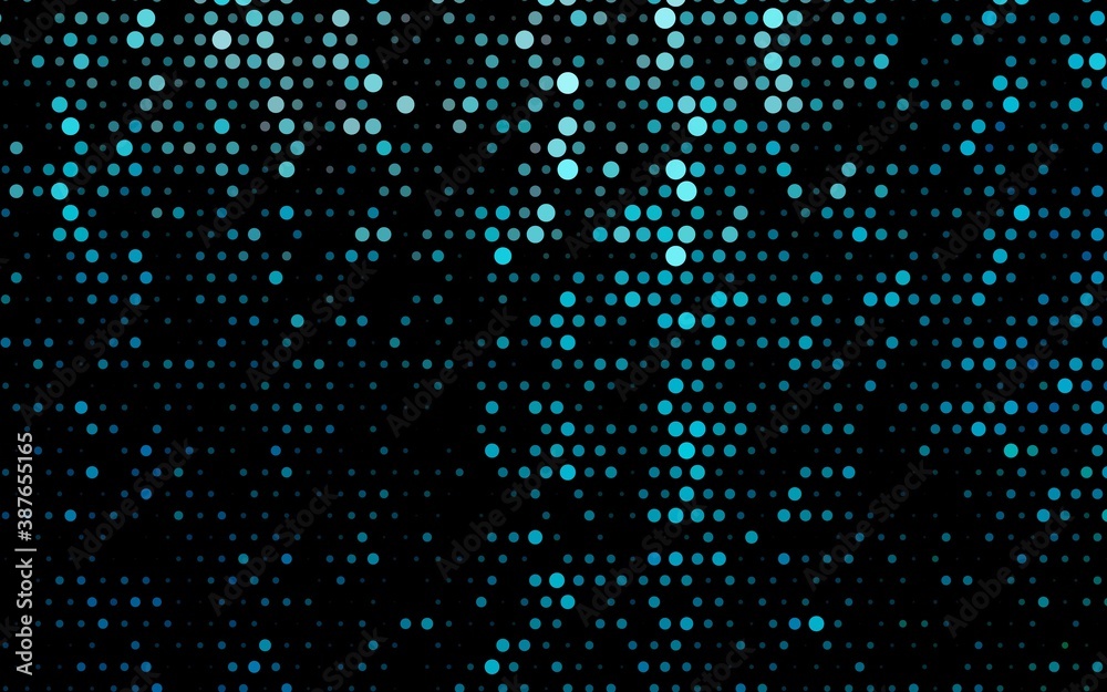 Dark BLUE vector backdrop with dots.