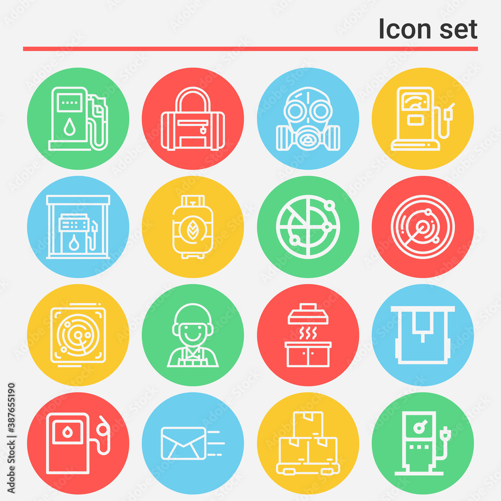 16 pack of airplane lineal web icons set 16 pack of airplane lineal web icons set