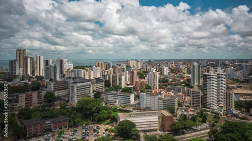 Wallpaper Mural Salvador, Bahia, Brazil, daytime time lapse view of Salvador da Bahia cityscape during summer. Torontodigital.ca