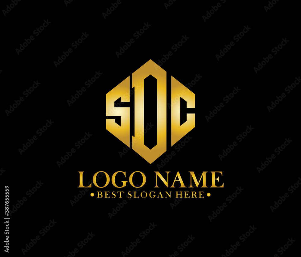 SDC Diamond Alphabet Modern Logo Design Concept SDC Diamond Alphabet Modern Logo Design Concept