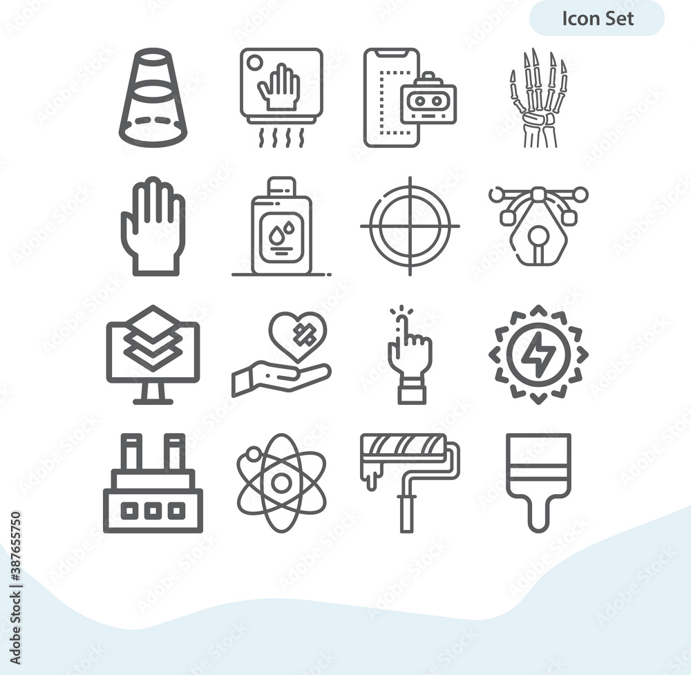 Simple set of ability related lineal icons. Simple set of ability related lineal icons.