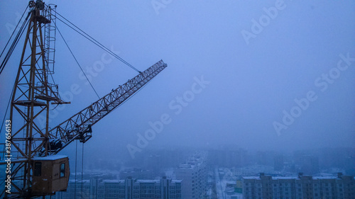 crane on the site