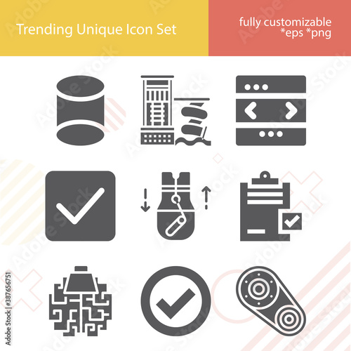 Simple set of valves related filled icons.