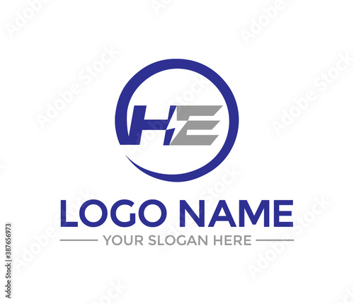HE Energy Modern Logo Design Template