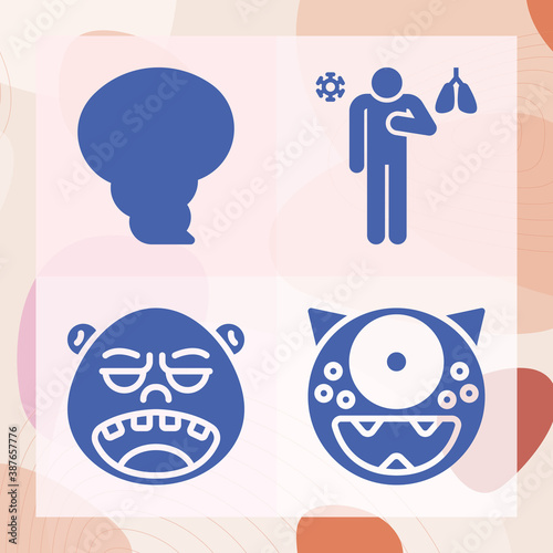 Simple set of problems related filled icons
